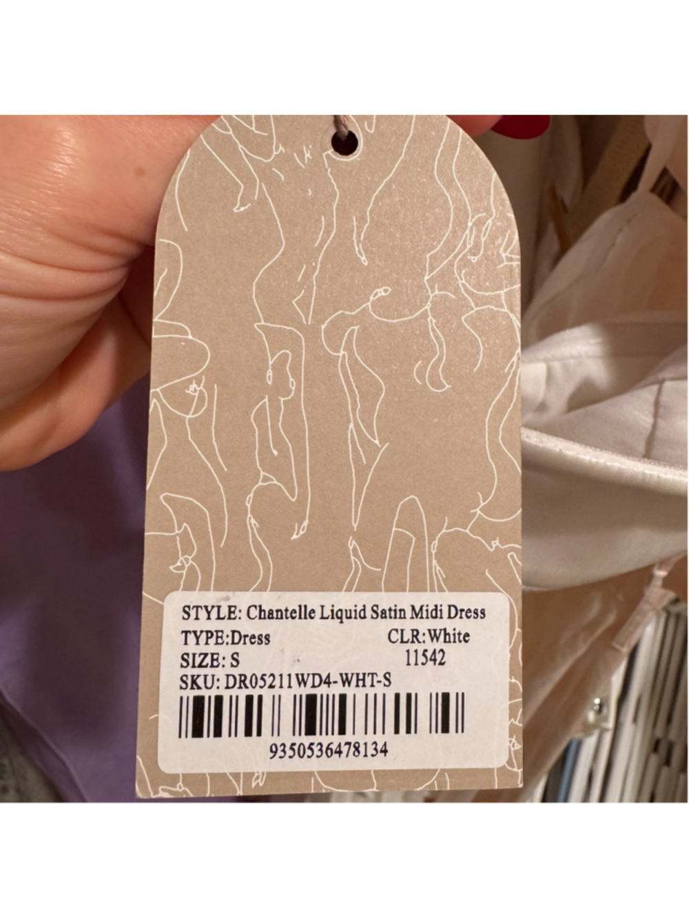 Meshki White Chantelle Strapless Plunge Satin Midi Dress - Picture 7 of 8